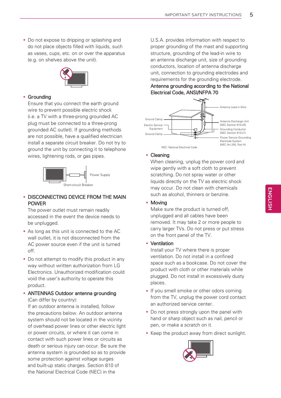 LG 32LV3500 User Manual | Page 5 / 128