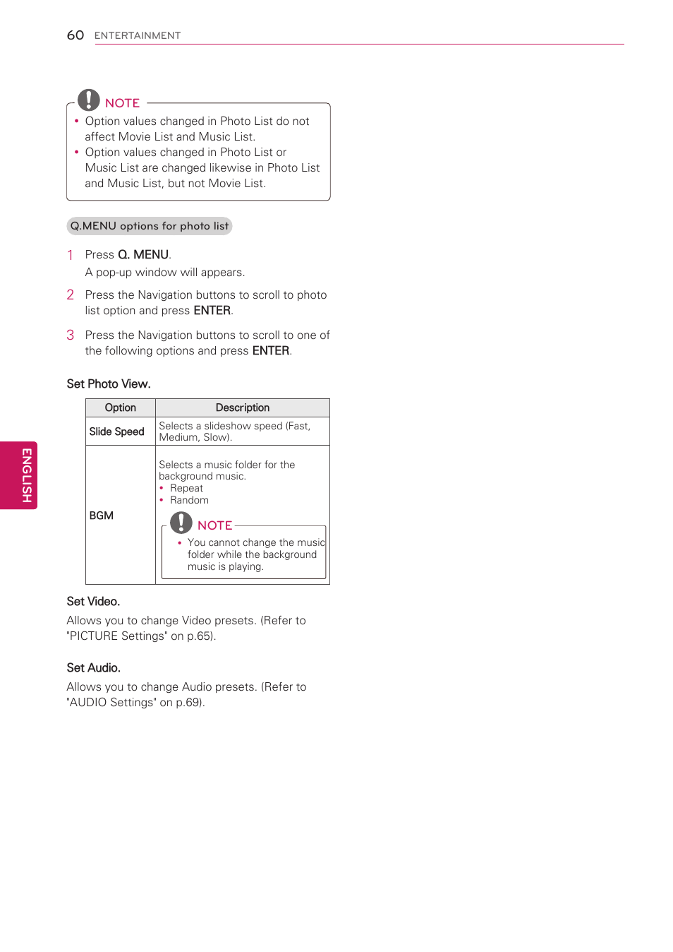 LG 32LV3500 User Manual | Page 60 / 128