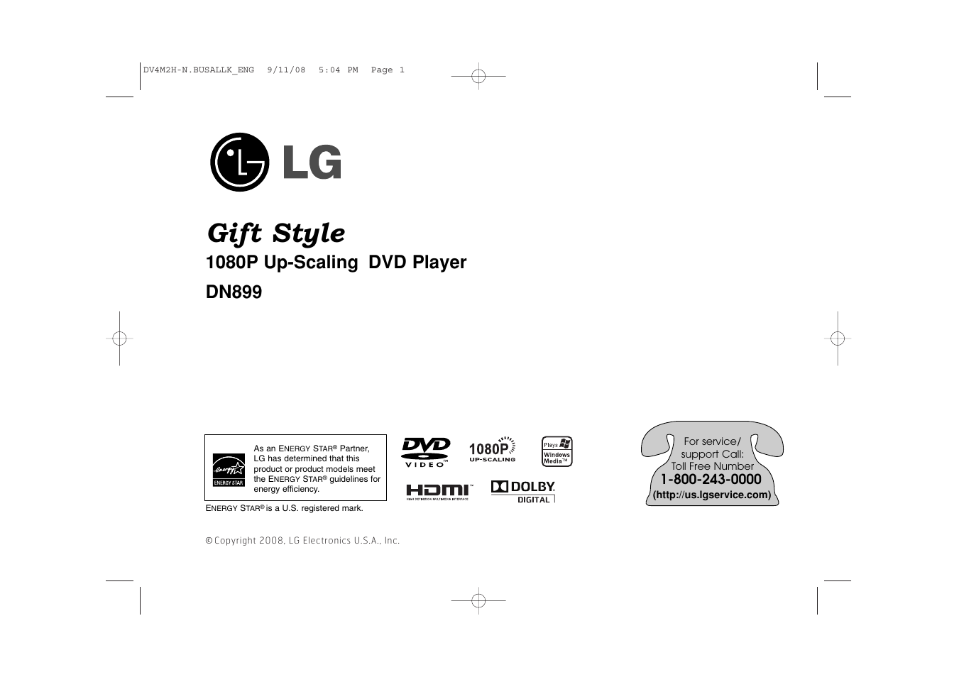 LG DN899 User Manual | 17 pages