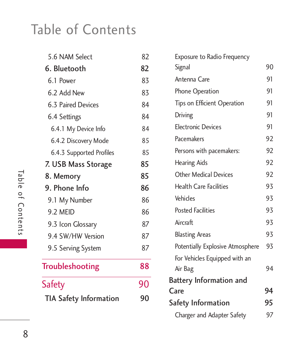 LG MN270 User Manual | Page 10 / 273