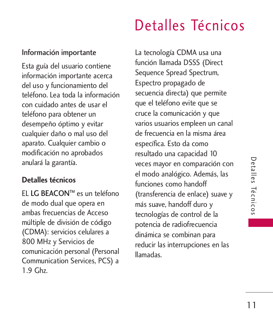 Detalles técnicos | LG MN270 User Manual | Page 145 / 273