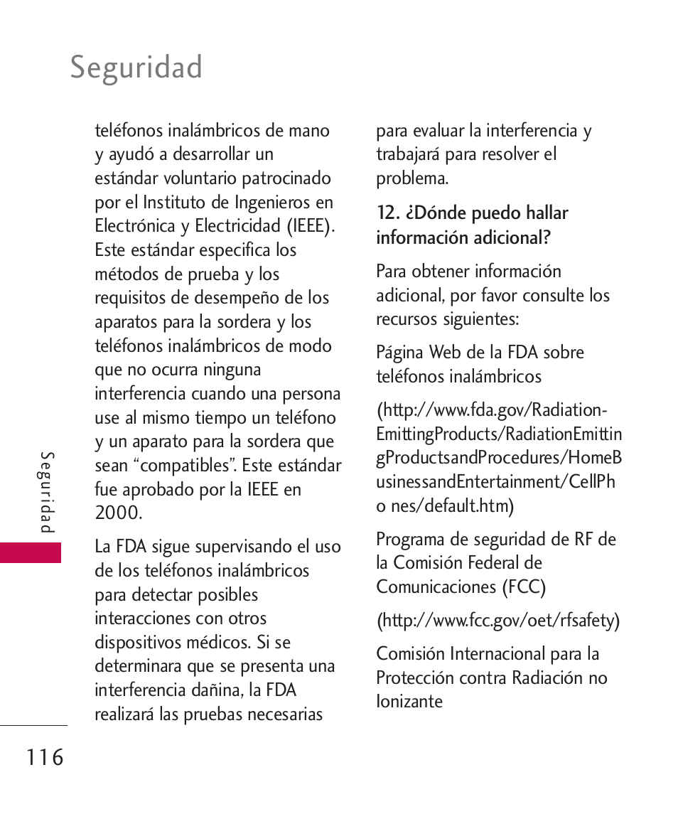 Seguridad | LG MN270 User Manual | Page 250 / 273