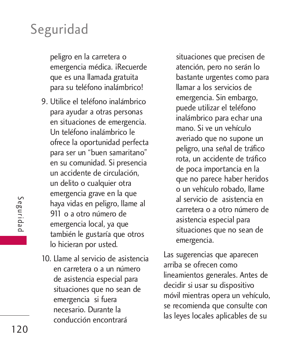 Seguridad | LG MN270 User Manual | Page 254 / 273