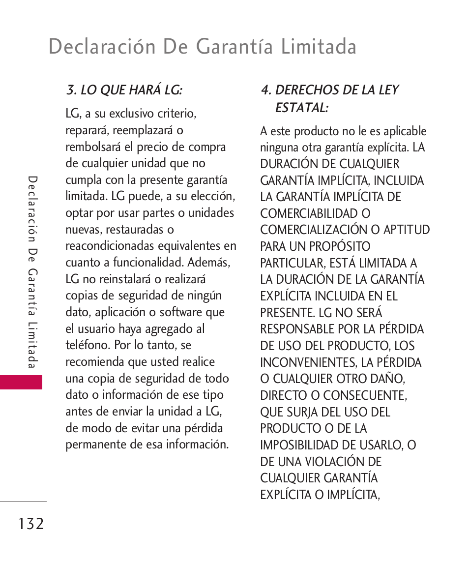 Declaración de garantía limitada | LG MN270 User Manual | Page 266 / 273