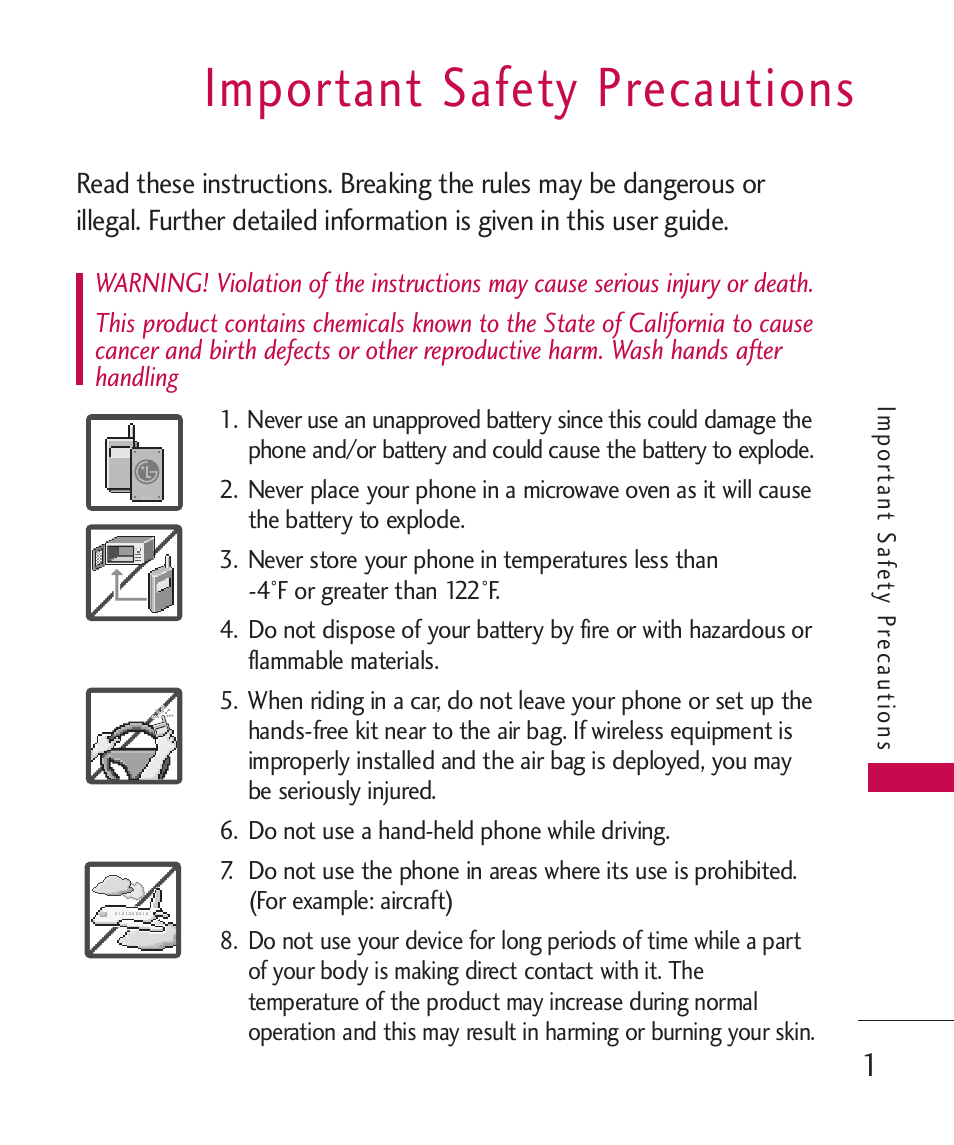 Important safety precautions, Important safety precautions | LG MN270 User Manual | Page 3 / 273