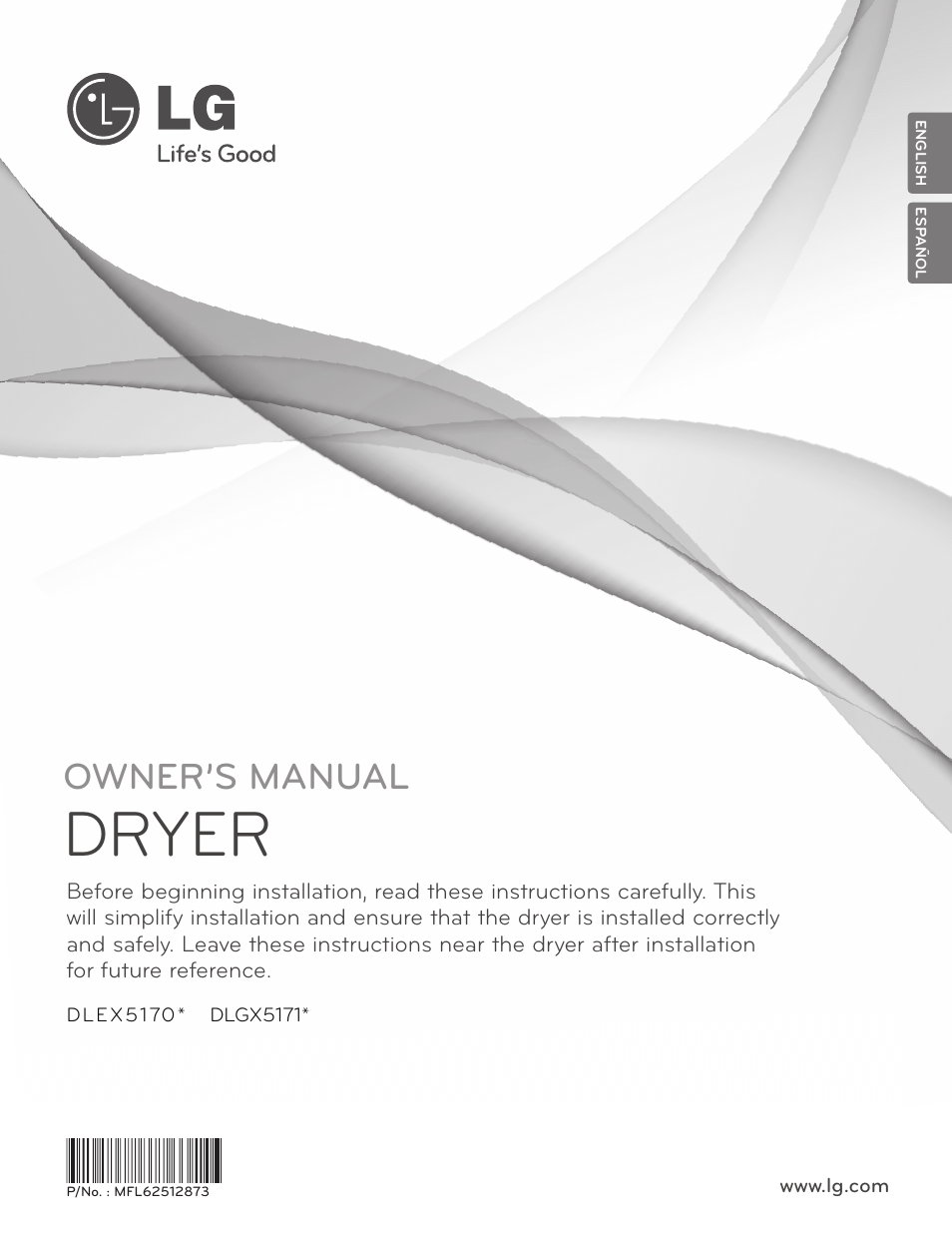 LG DLGX5171V User Manual | 88 pages