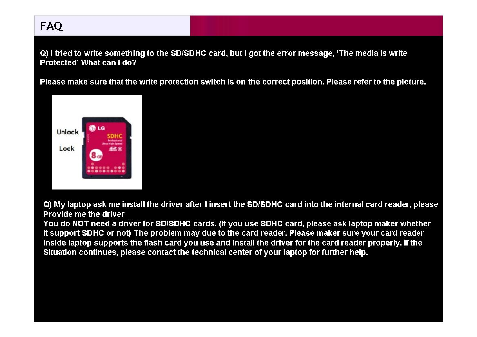 LG SD8GLC-01P User Manual | Page 8 / 8