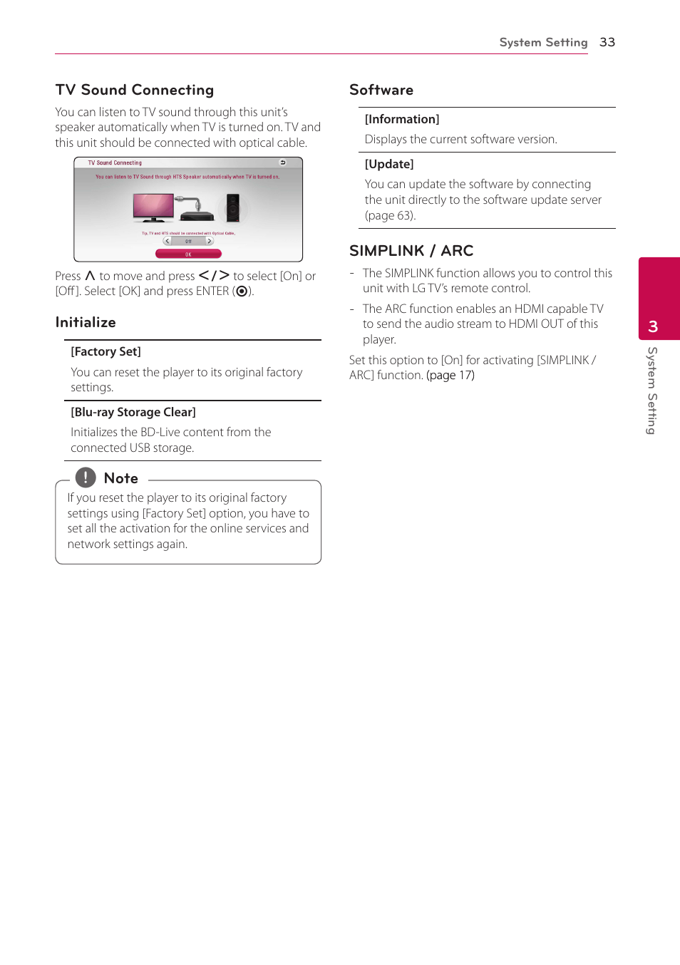 LG LAB540W User Manual | Page 33 / 77
