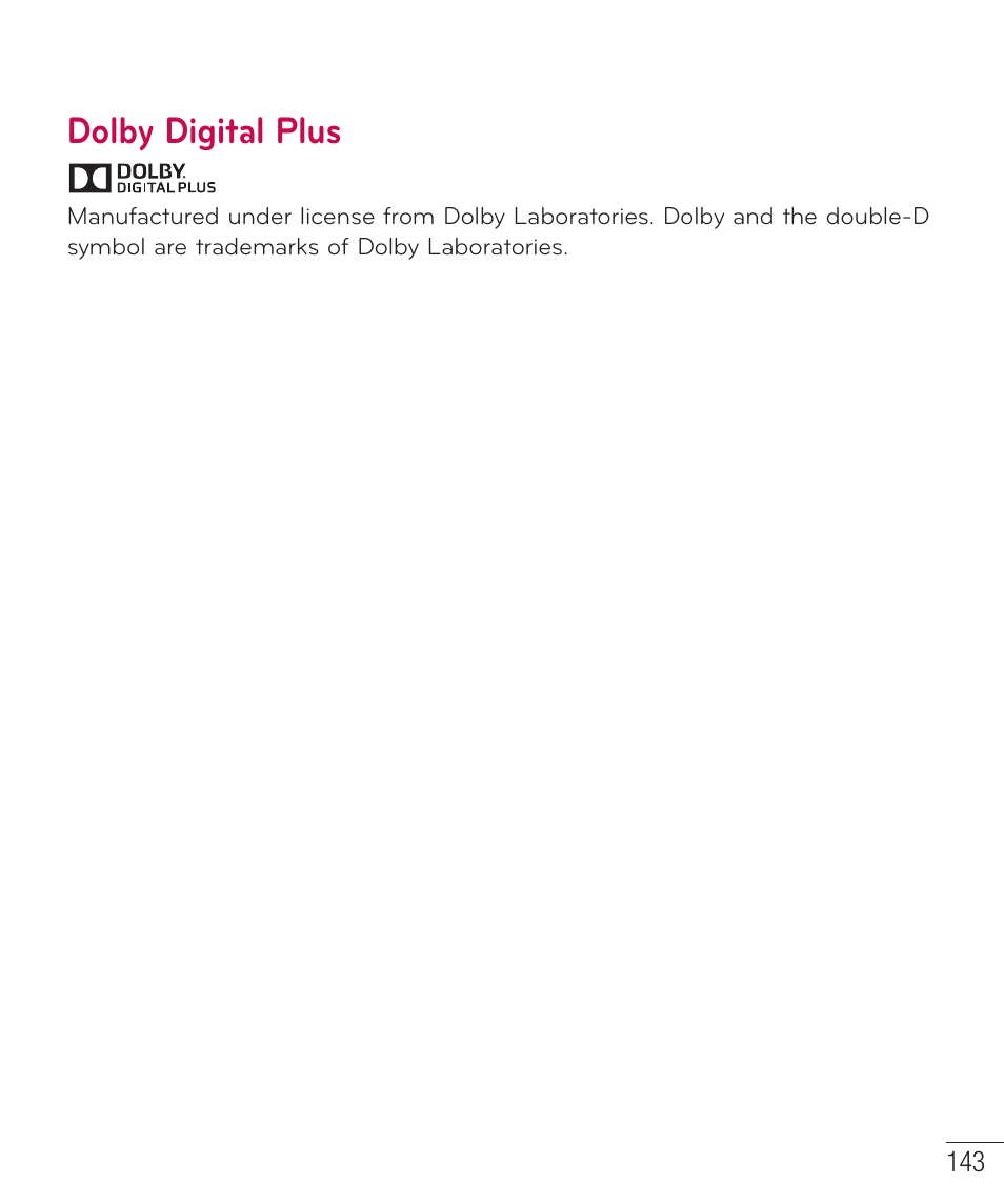 Dolby digital plus | LG LGD801BK User Manual | Page 145 / 177
