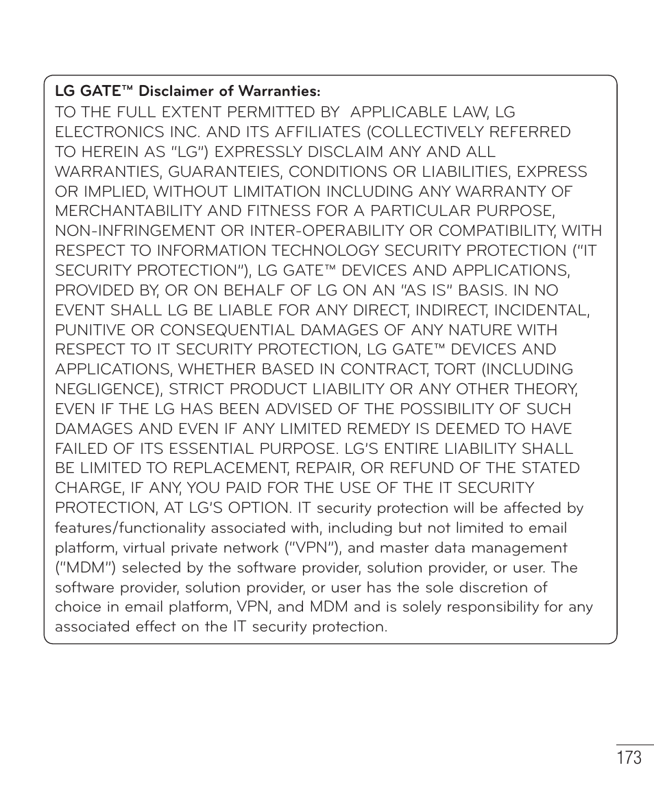 LG LGD801BK User Manual | Page 175 / 177