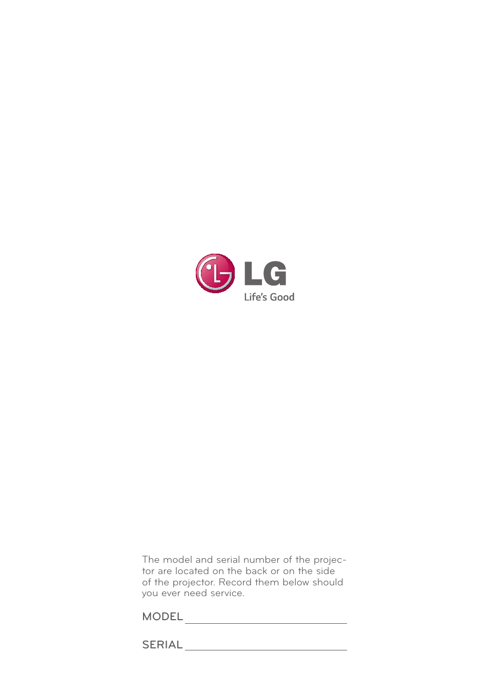 LG PG65U User Manual | Page 68 / 68