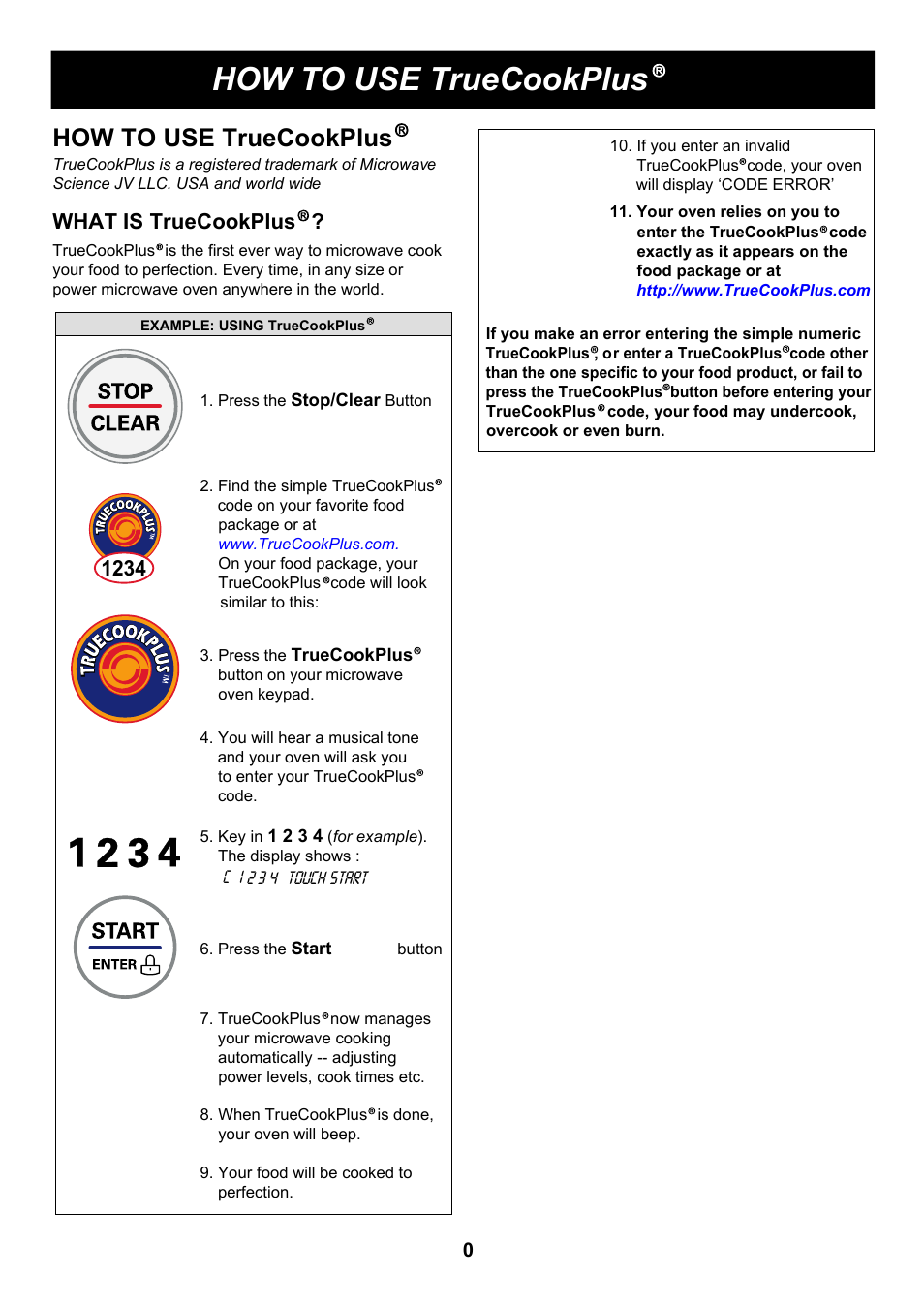 How to use truecookplus, What is truecookplus | LG LRMP1270ST User Manual | Page 10 / 28