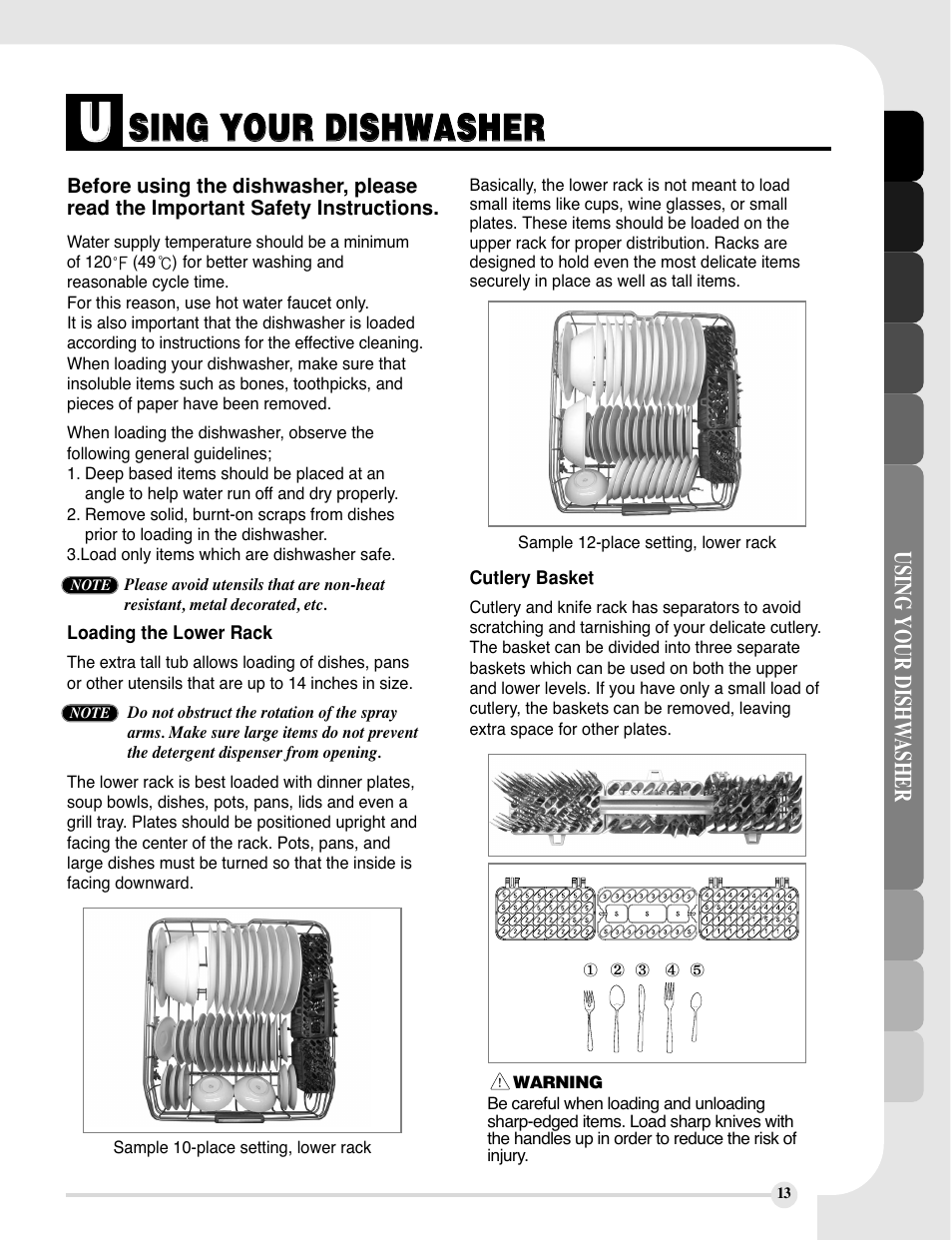 LG LDF9810ST User Manual | Page 13 / 48