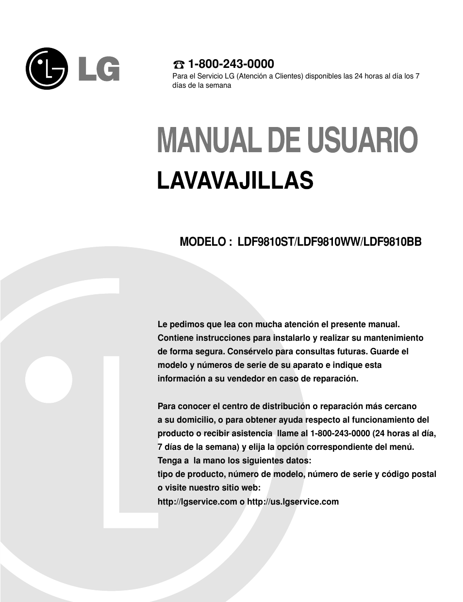 LG LDF9810ST User Manual | Page 25 / 48