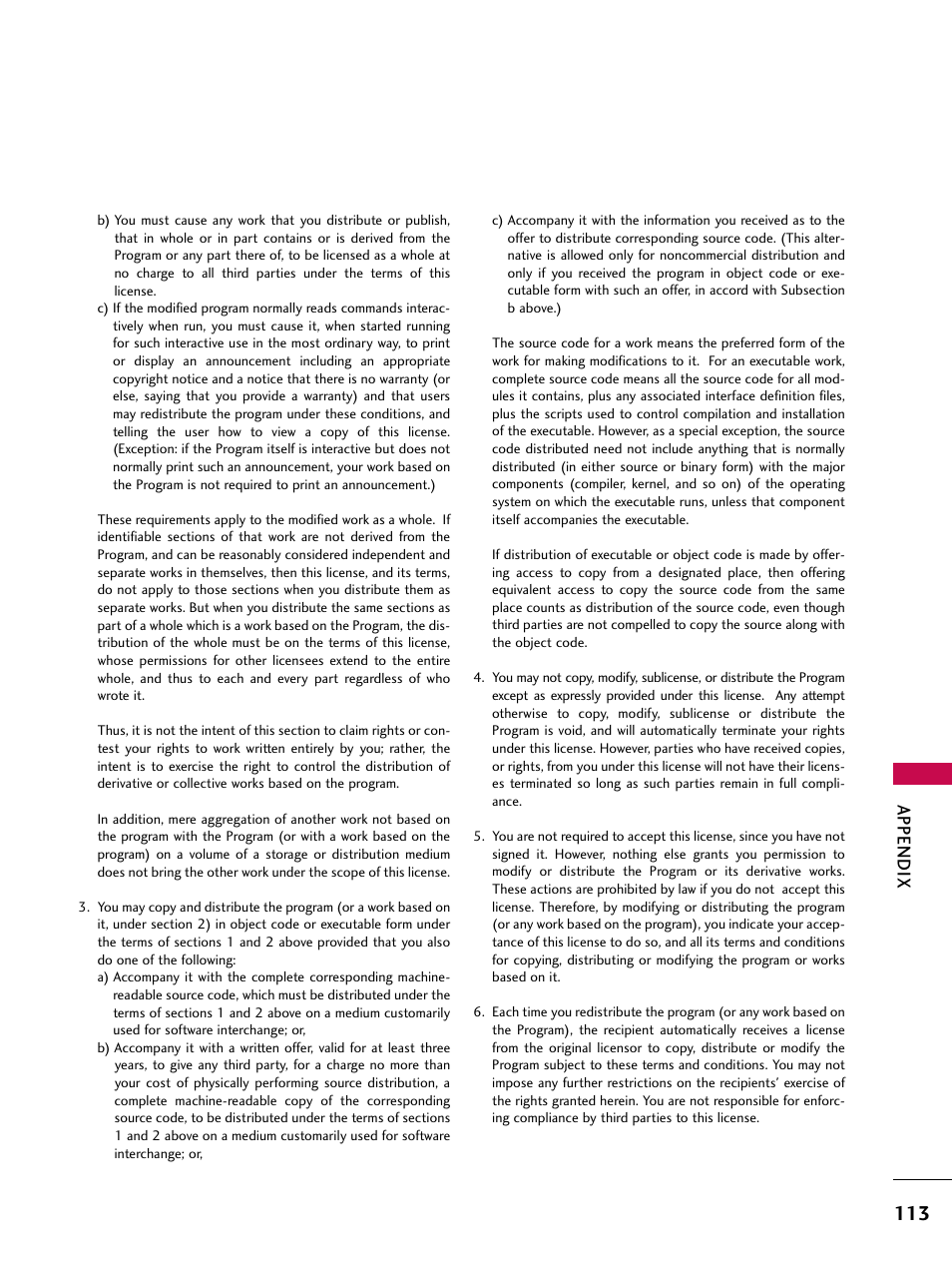 Appendix | LG 26LD360L User Manual | Page 114 / 127
