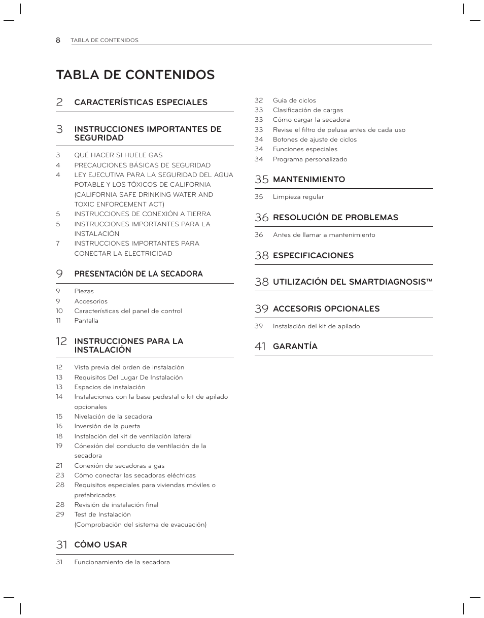 LG DLG3051W User Manual | Page 50 / 84