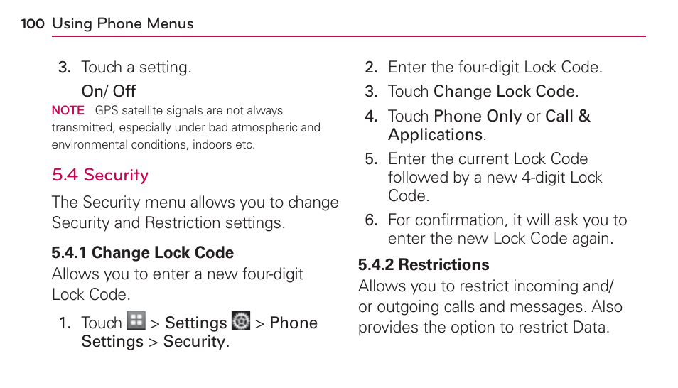 LG UN272 User Manual | Page 100 / 172