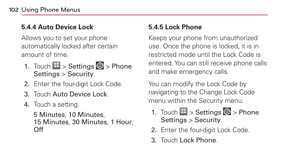 LG UN272 User Manual | Page 102 / 172