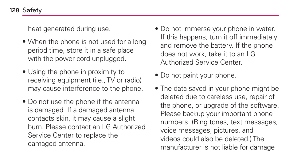 LG UN272 User Manual | Page 128 / 172