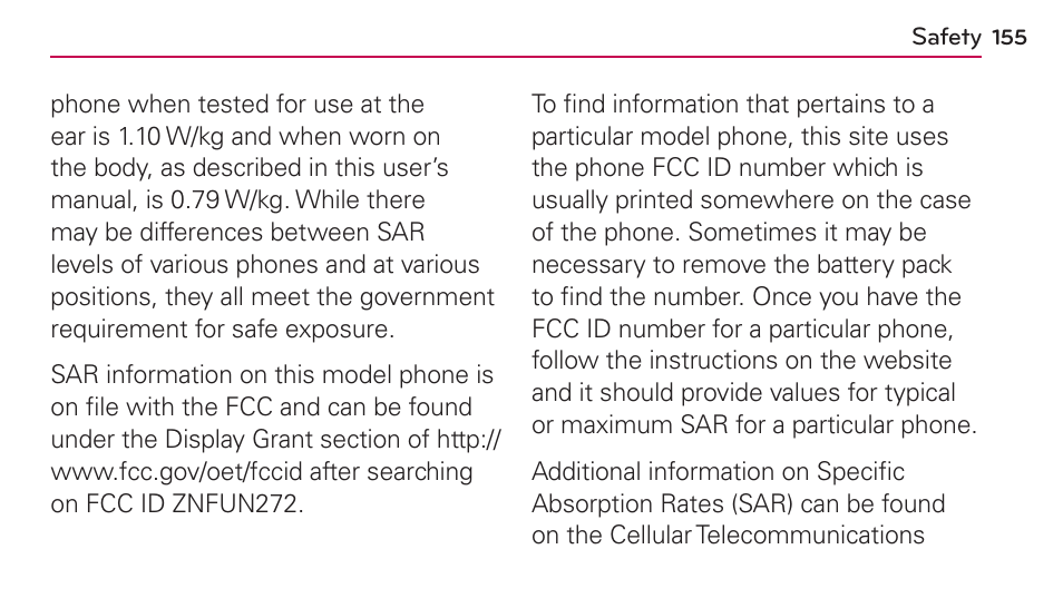 LG UN272 User Manual | Page 155 / 172