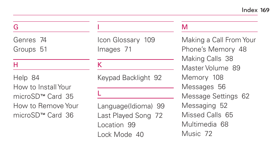 LG UN272 User Manual | Page 169 / 172