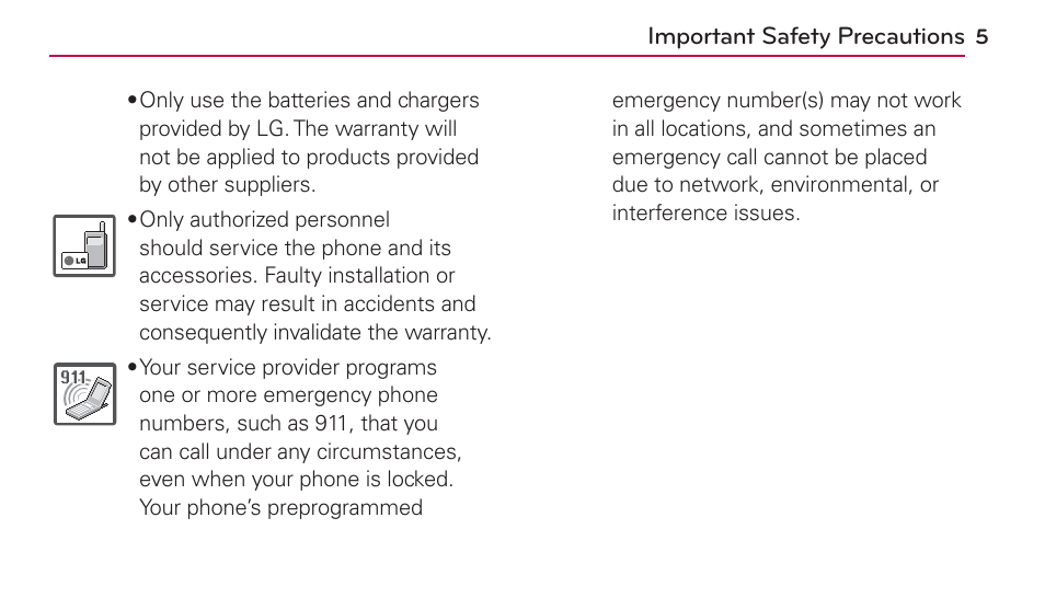 LG UN272 User Manual | Page 5 / 172