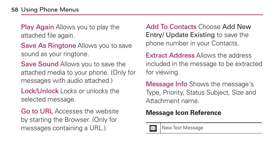LG UN272 User Manual | Page 58 / 172