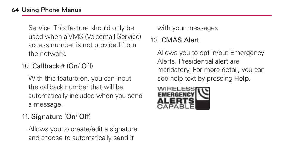 LG UN272 User Manual | Page 64 / 172