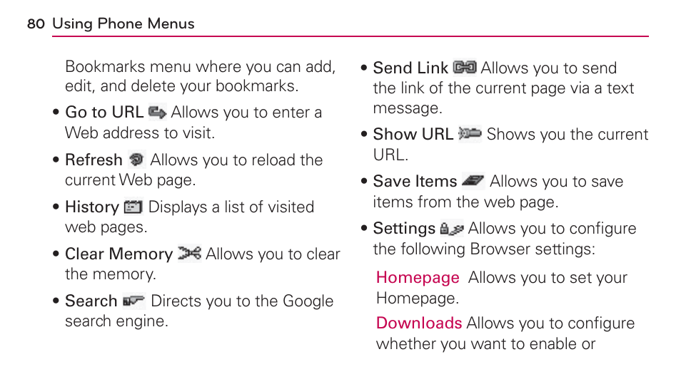LG UN272 User Manual | Page 80 / 172