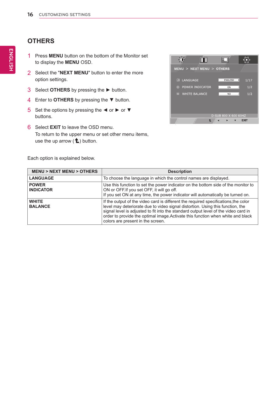Others | LG E2242T-BN User Manual | Page 16 / 31