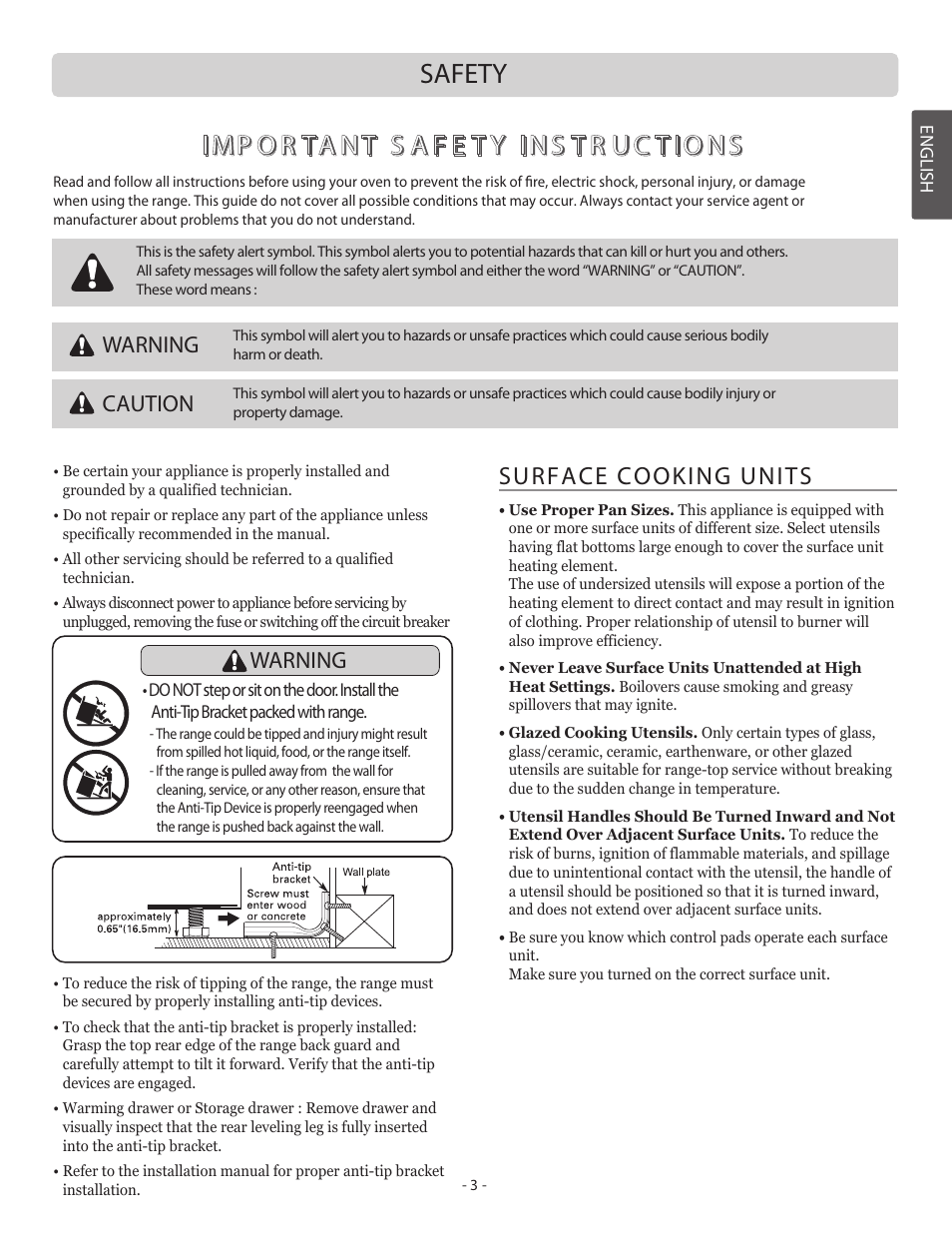 LG LSB5682SW User Manual | Page 3 / 41