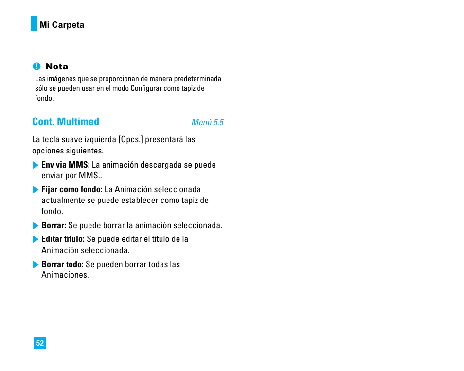 Cont. multimed | LG C1500 User Manual | Page 150 / 196
