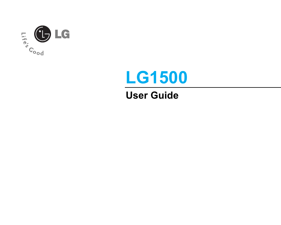 Lg1500 | LG C1500 User Manual | Page 5 / 196