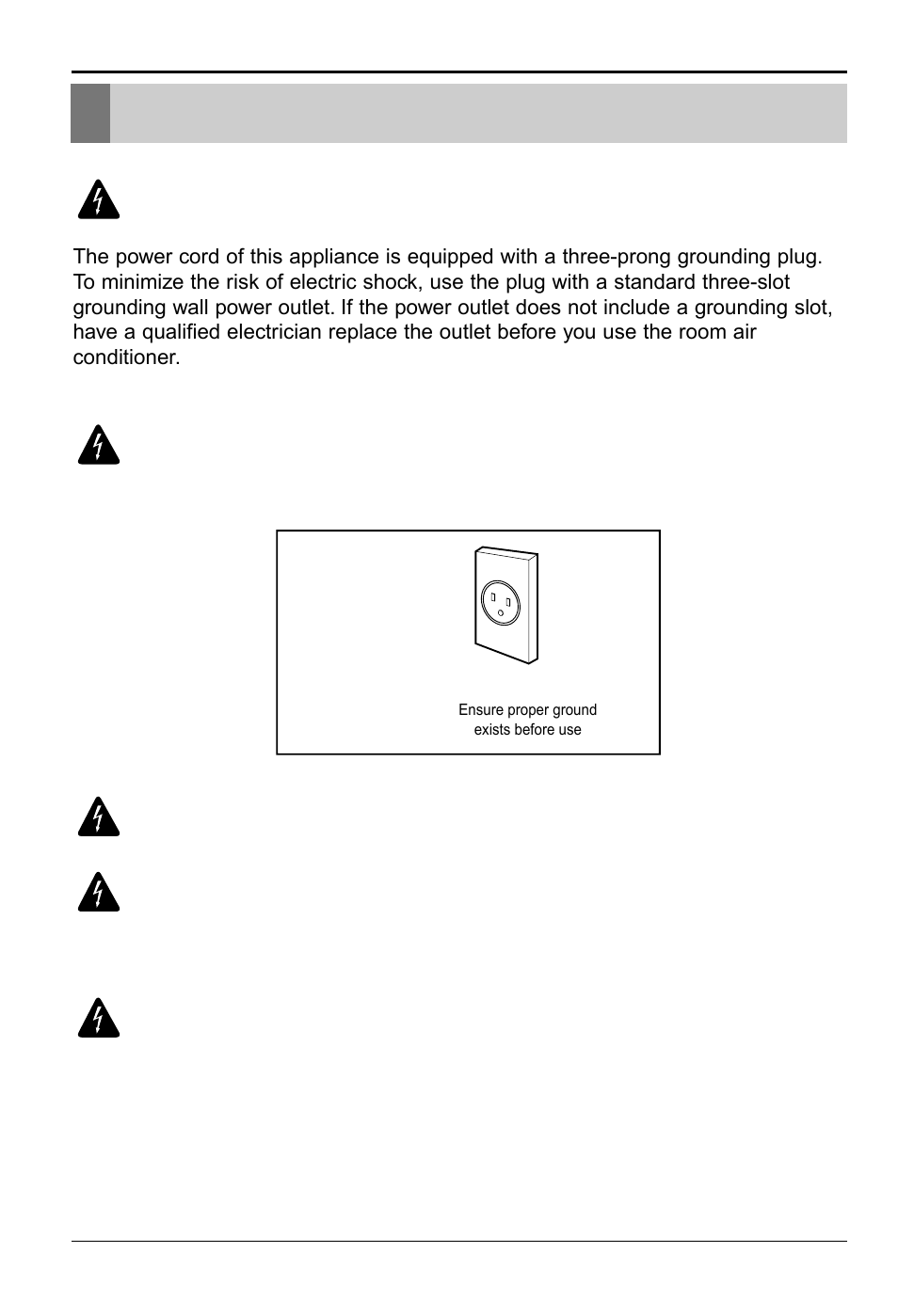 Electrical safety | LG RG-61B User Manual | Page 10 / 52