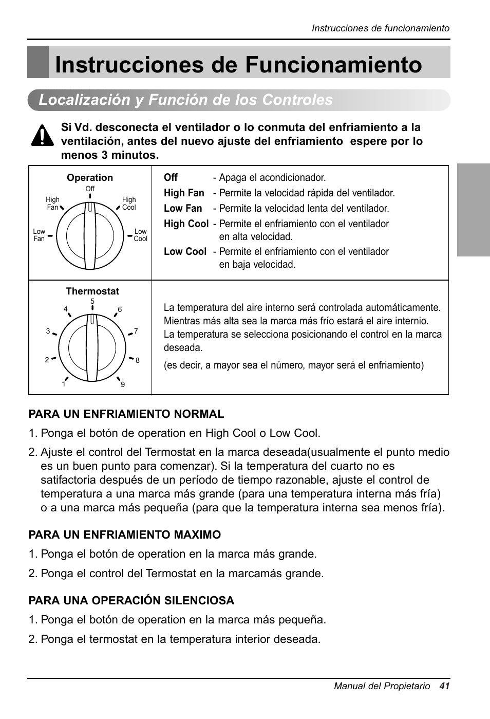 Instrucciones de funcionamiento, Espa ñ ol, Localización y función de los controles | LG RG-61B User Manual | Page 41 / 52