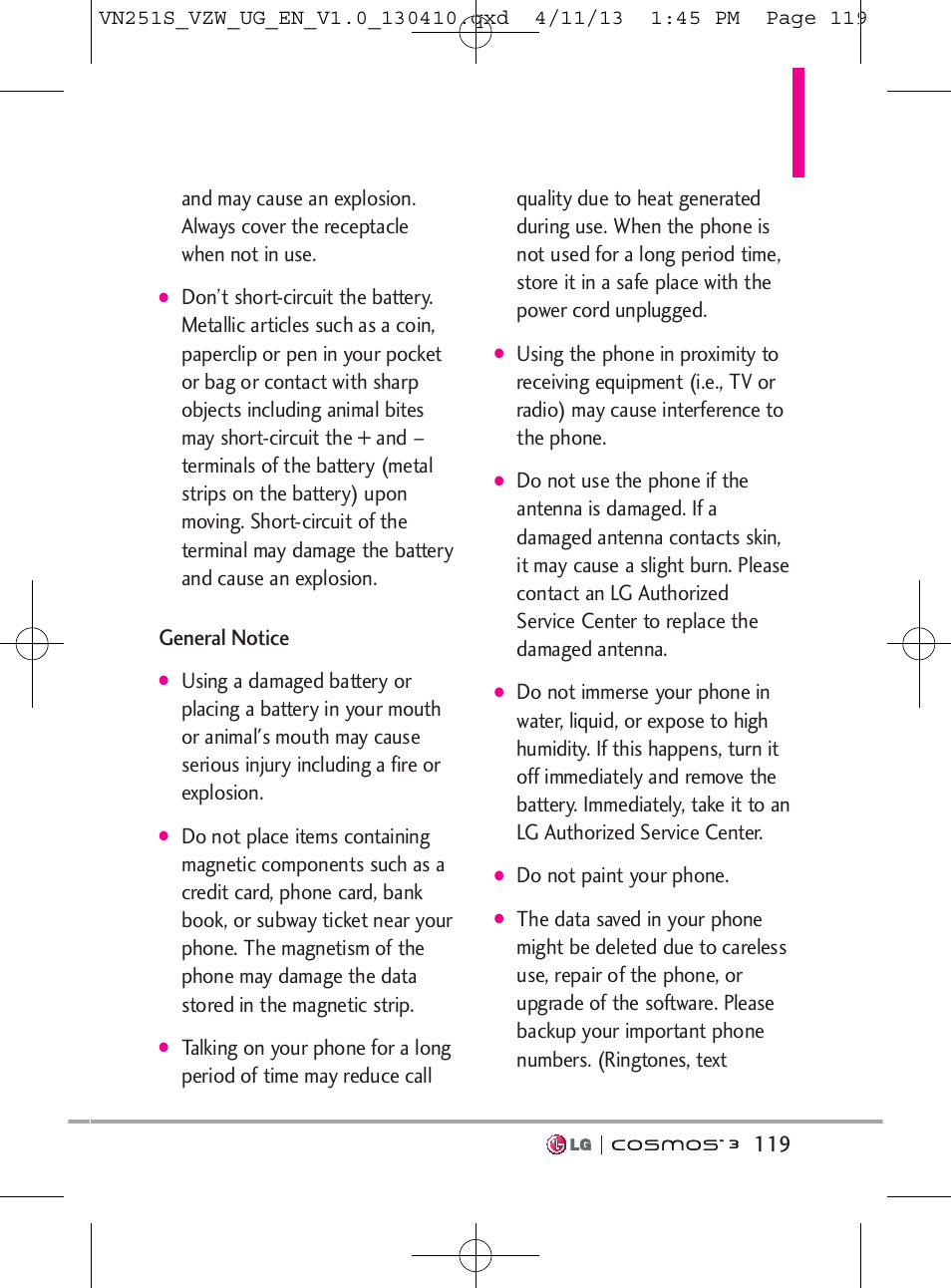 General notice | LG VN251S User Manual | Page 121 / 314