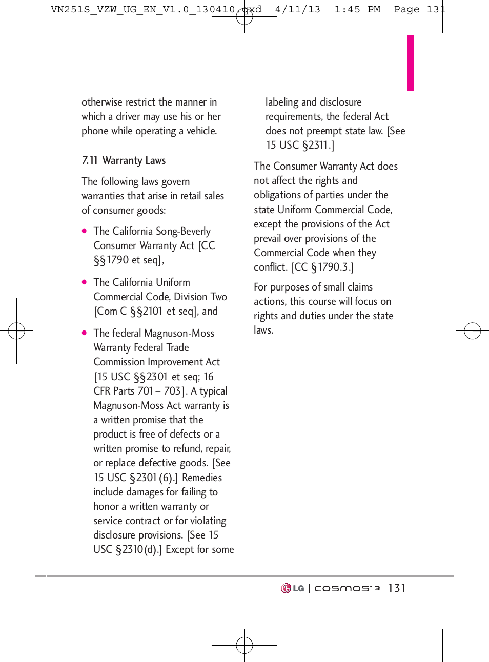 LG VN251S User Manual | Page 133 / 314