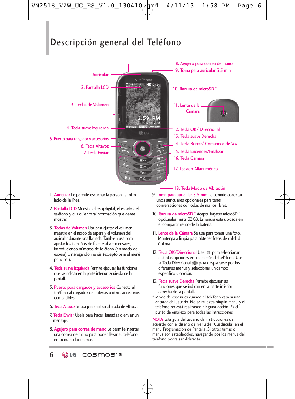 Descripción general del teléfono | LG VN251S User Manual | Page 152 / 314