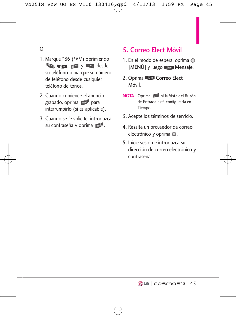 Correo elect móvil | LG VN251S User Manual | Page 191 / 314