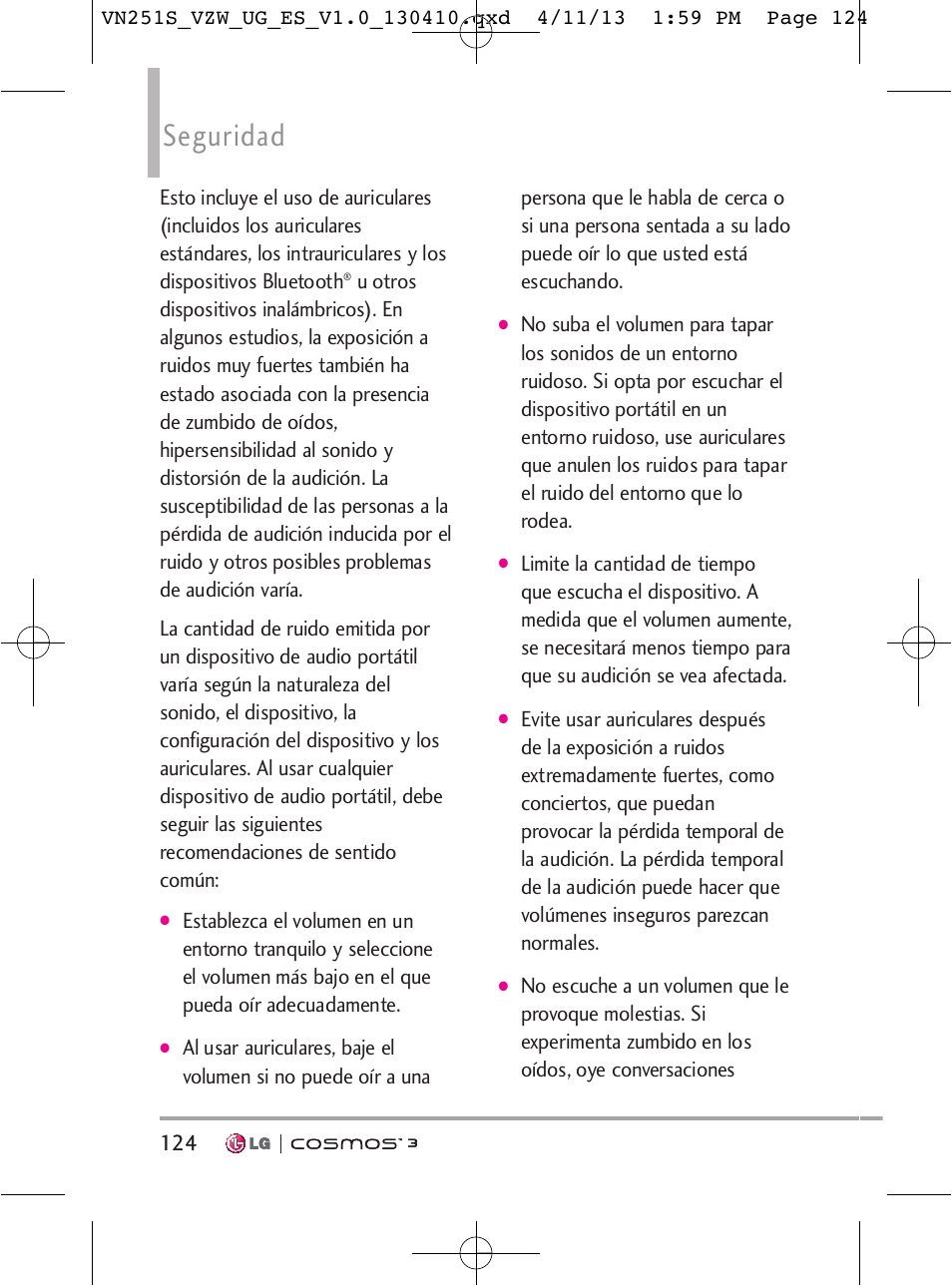 Seguridad | LG VN251S User Manual | Page 270 / 314