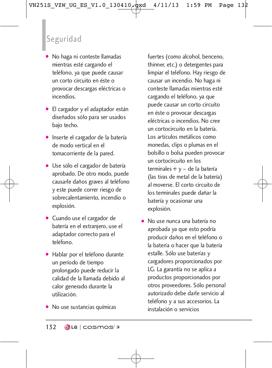 Seguridad | LG VN251S User Manual | Page 278 / 314