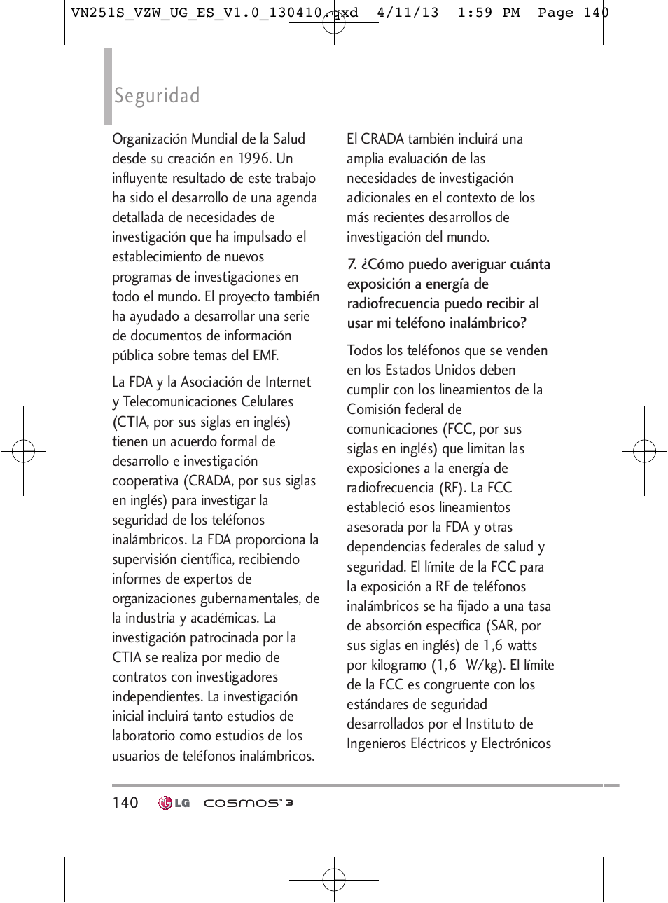 Seguridad | LG VN251S User Manual | Page 286 / 314