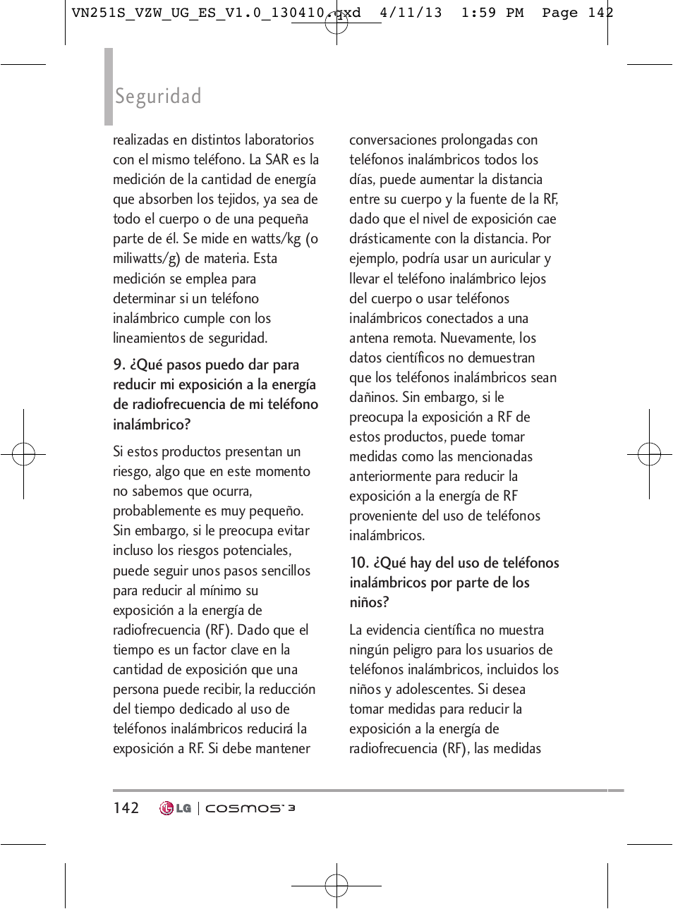 Seguridad | LG VN251S User Manual | Page 288 / 314