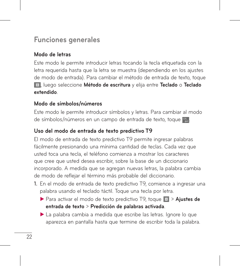 Funciones generales | LG LG306G User Manual | Page 110 / 186