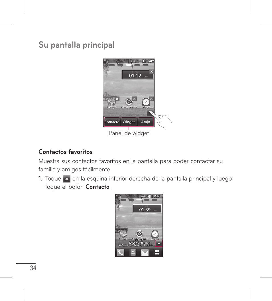 Su pantalla principal | LG LG306G User Manual | Page 122 / 186