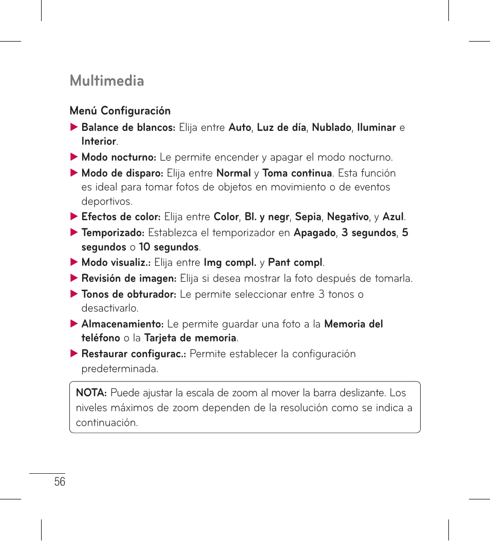 Multimedia | LG LG306G User Manual | Page 144 / 186