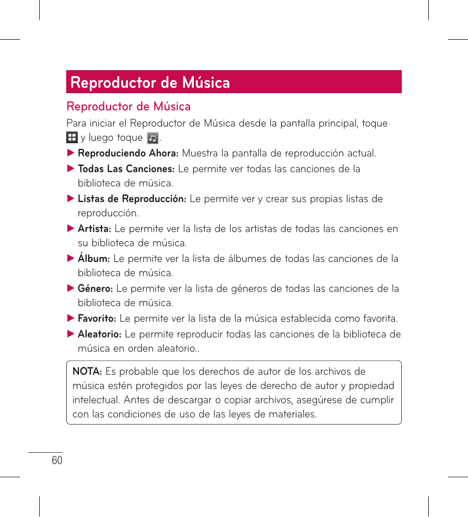 Reproductor de música | LG LG306G User Manual | Page 148 / 186