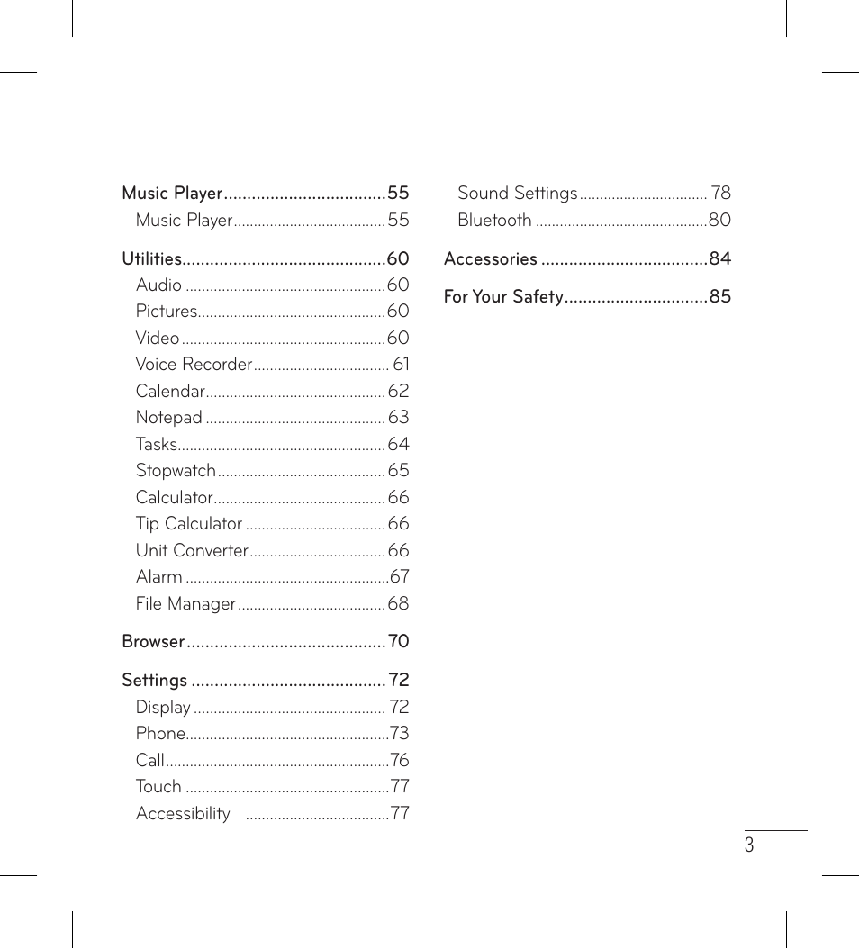 LG LG306G User Manual | Page 5 / 186