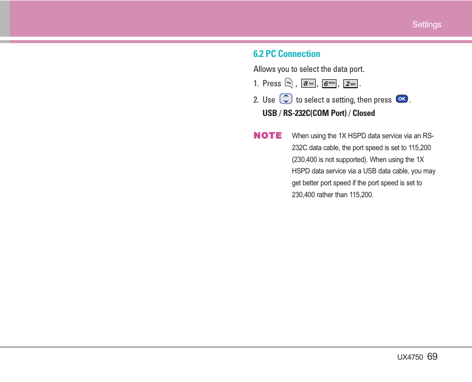 LG LGUX4750 User Manual | Page 69 / 92