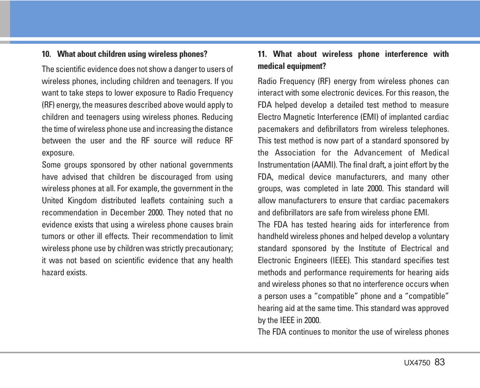 LG LGUX4750 User Manual | Page 83 / 92